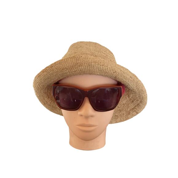 LILLY PULITZER Poolside Hat (No Ribbon) Travel Vacation Beach Straw Sun Hat - Picture 3 of 7